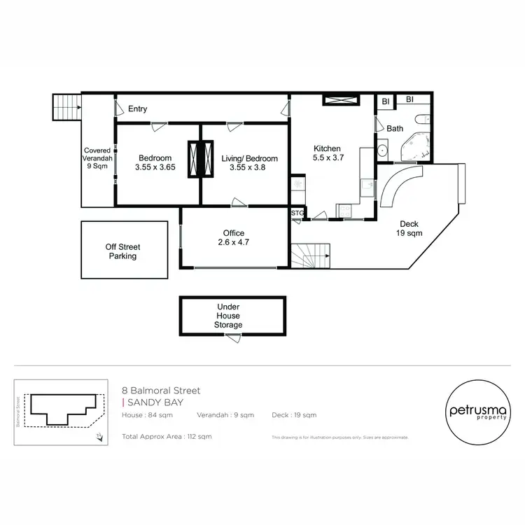 Floorplan of Homely townhouse listing, 8 Balmoral Street, Sandy Bay TAS 7005