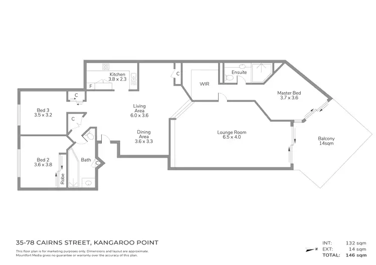 Floorplan of Homely apartment listing, 35/78 Cairns Street, Kangaroo Point QLD 4169