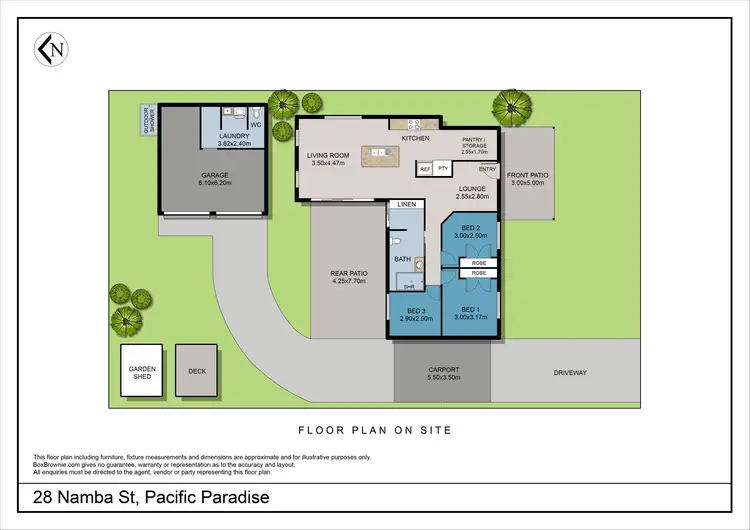 Floorplan of Homely house listing, 28 Namba Street, Pacific Paradise QLD 4564