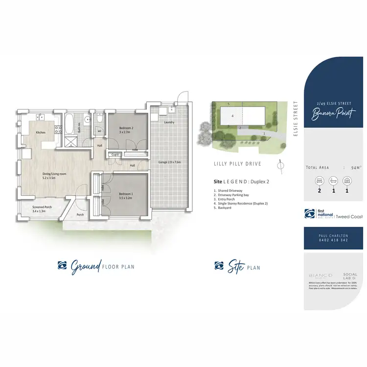Floorplan of Homely semi-detached listing, 2/49 Elsie Street, Banora Point NSW 2486