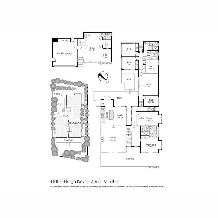 Floorplan of Homely house listing, 19 Rockleigh Drive, Mount Martha VIC 3934