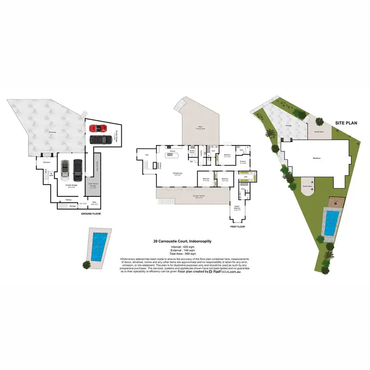 Floorplan of Homely house listing, 20 Carnoustie Court, Indooroopilly QLD 4068