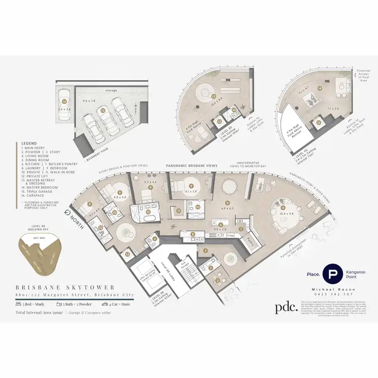 Floorplan of Homely apartment listing, 8801/222 Margaret Street, Brisbane City QLD 4000