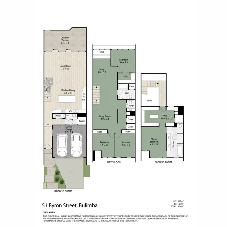 Floorplan of Homely townhouse listing, 51 Byron Street, Bulimba QLD 4171