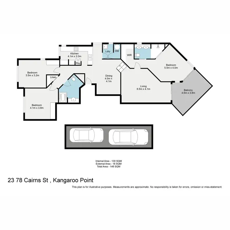 Floorplan of Homely unit listing, 23/78 Cairns Street, Kangaroo Point QLD 4169