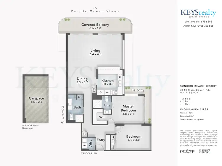Floorplan of Homely apartment listing, 6A/3540 Main Beach Parade, Main Beach QLD 4217