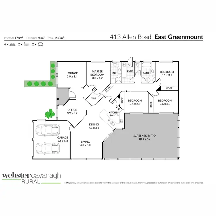 Floorplan of Homely rural property listing, 413 Allen Road, East Greenmount QLD 4359