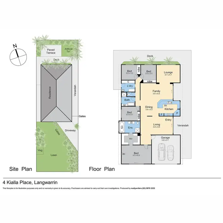 Floorplan of Homely house listing, 4 Kialla Place, Langwarrin VIC 3910