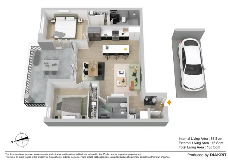 Floorplan of Homely unit listing, 403/133 Clarence Road, Indooroopilly QLD 4068