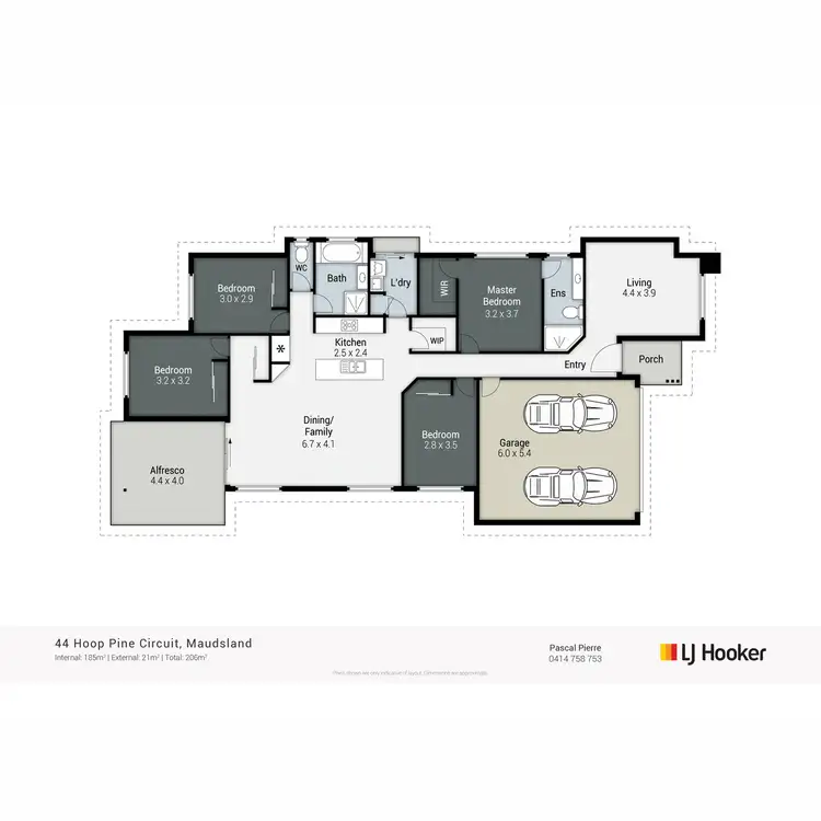 Floorplan of Homely house listing, 44 Hoop Pine Circuit, Maudsland QLD 4210
