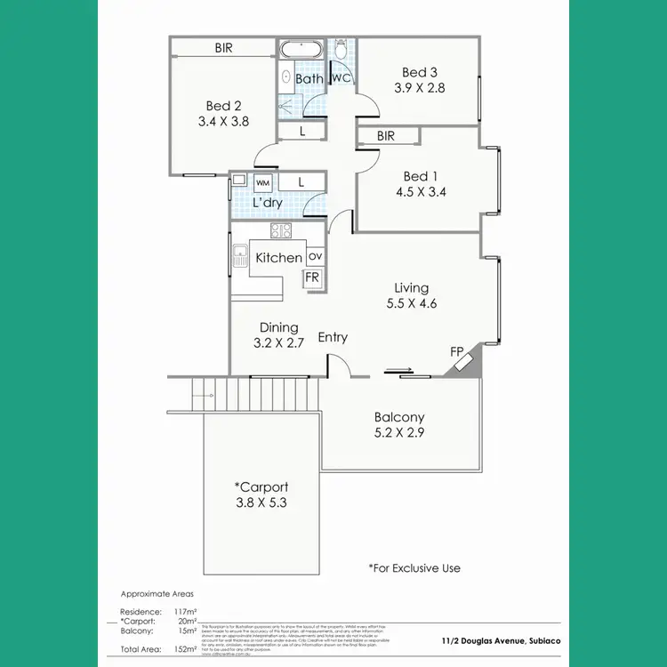 Floorplan of Homely apartment listing, 11/2 Douglas Avenue, Subiaco WA 6008