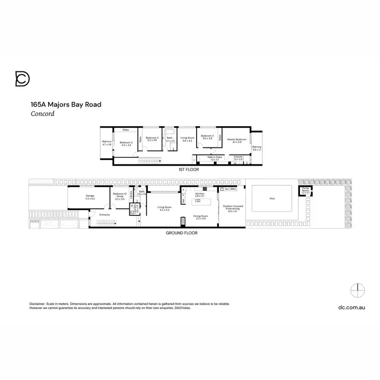Floorplan of Homely semi-detached listing, 165A Majors Bay Road, Concord NSW 2137
