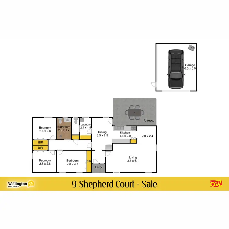 Floorplan of Homely house listing, 9 Shepherd Court, Sale VIC 3850