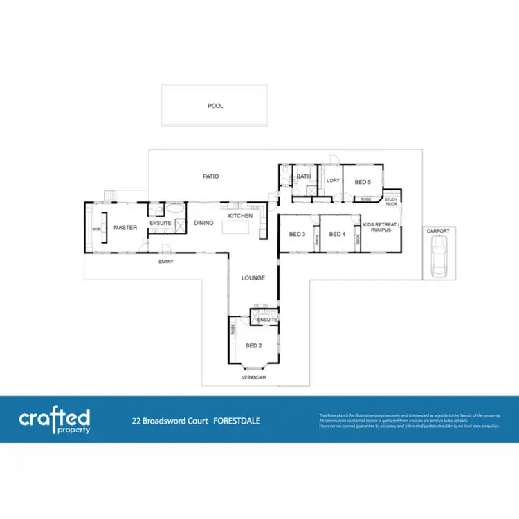 Floorplan of Homely house listing, 22 Broadsword Court, Forestdale QLD 4118