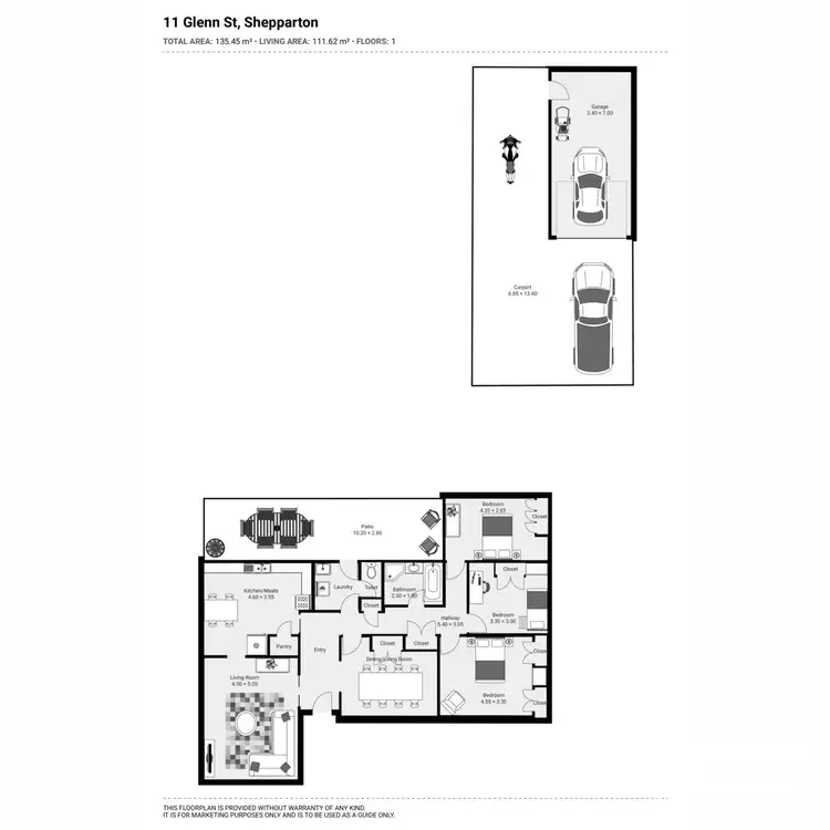 Floorplan of Homely house listing, 11 Glenn Street, Shepparton VIC 3630