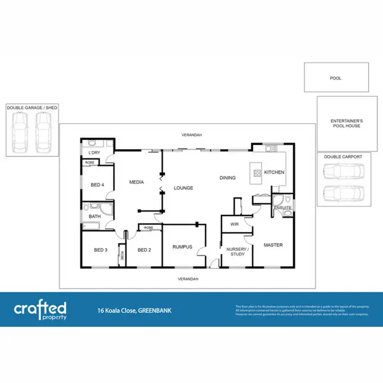 Floorplan of Homely house listing, 16 Koala Close, Greenbank QLD 4124