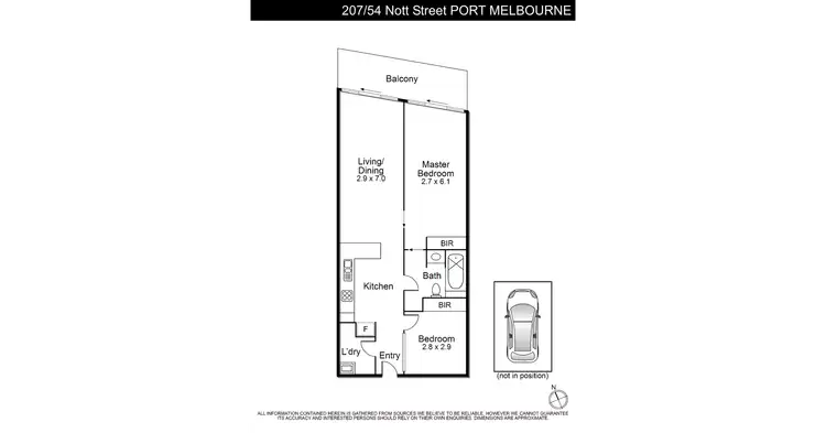 Floorplan of Homely apartment listing, 207/54 Nott Street, Port Melbourne VIC 3207
