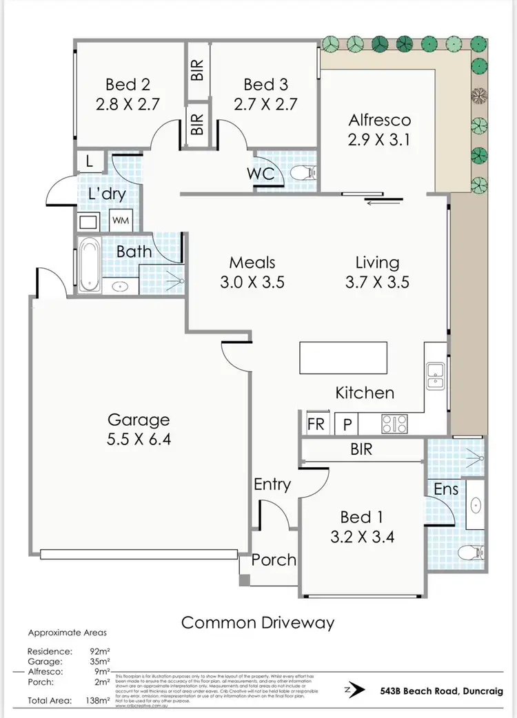 Floorplan of Homely unit listing, 543B Beach Road, Duncraig WA 6023