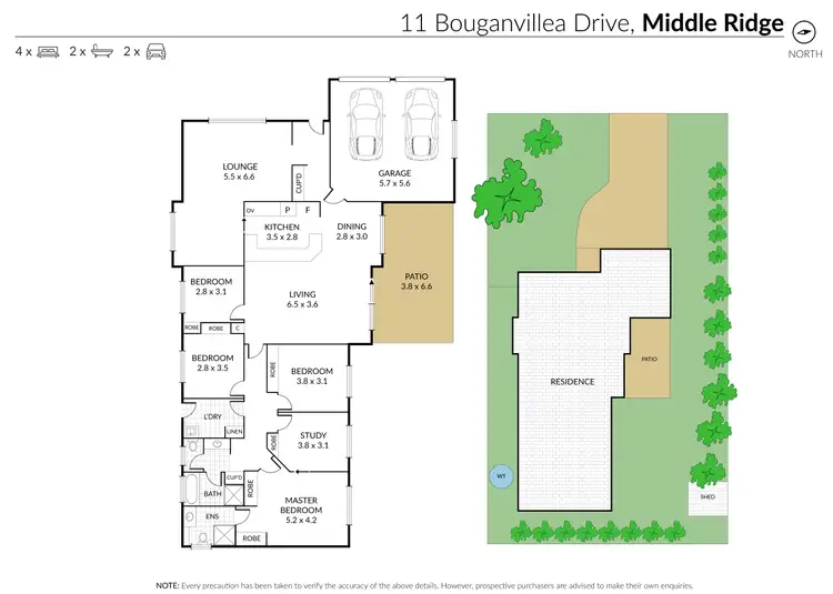 Floorplan of Homely house listing, 11 Bouganvillea Drive, Middle Ridge QLD 4350