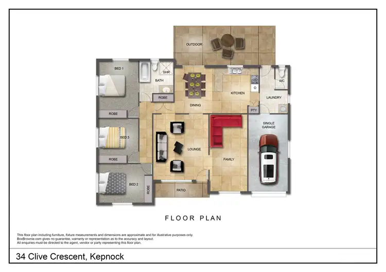 Floorplan of Homely house listing, 34 Clive Crescent, Kepnock QLD 4670