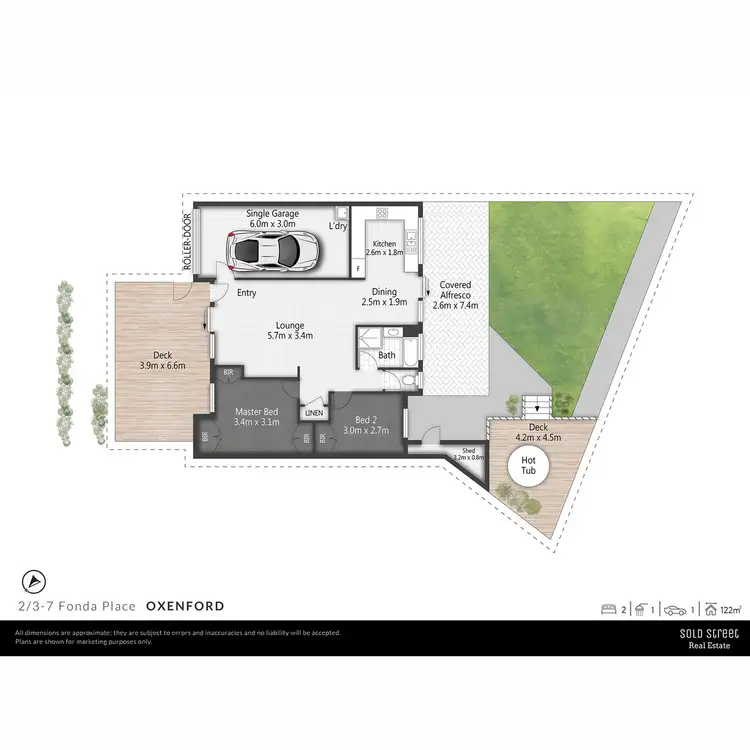 Floorplan of Homely semi-detached listing, 2/3-7 Fonda Place, Oxenford QLD 4210