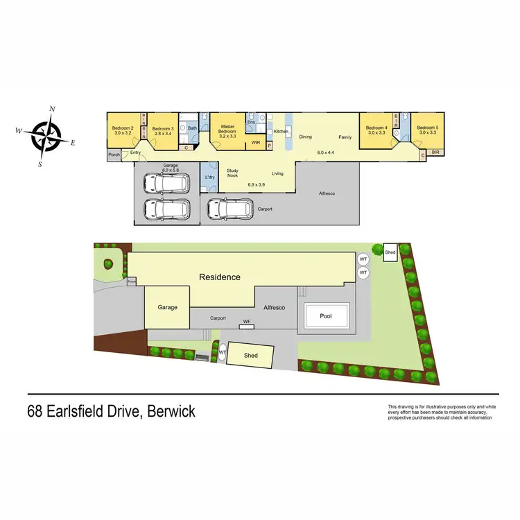 Floorplan of Homely house listing, 68 Earlsfield Drive, Berwick VIC 3806