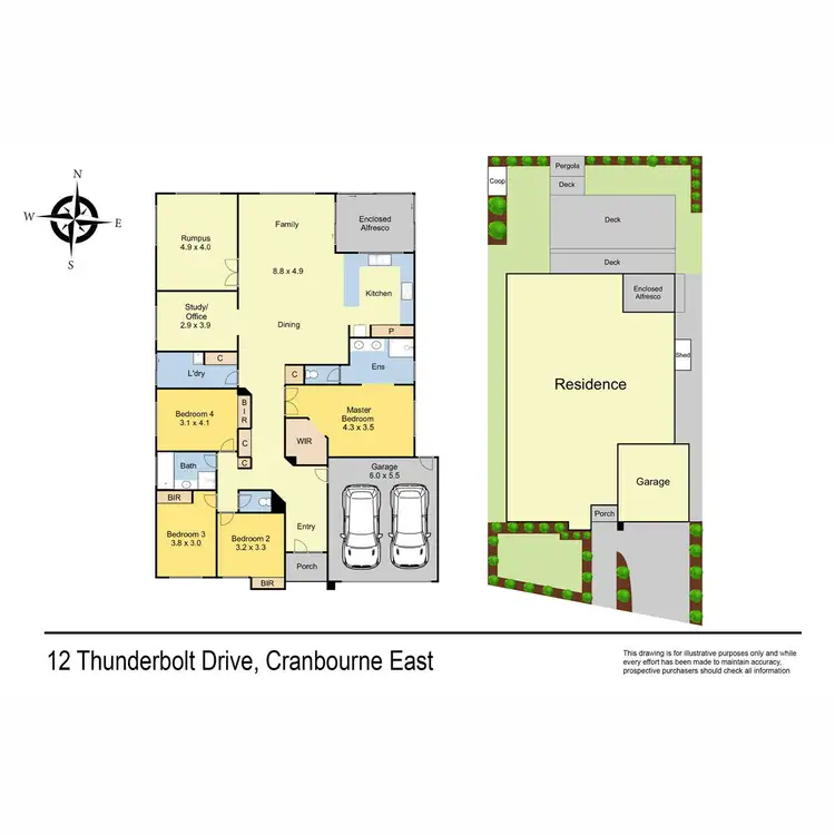 Floorplan of Homely house listing, 12 Thunderbolt Drive, Cranbourne East VIC 3977