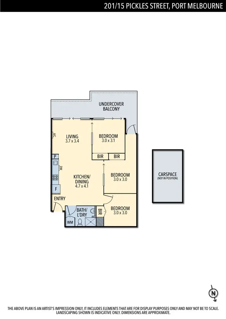 Floorplan of Homely apartment listing, 201/15 Pickles Street, Port Melbourne VIC 3207