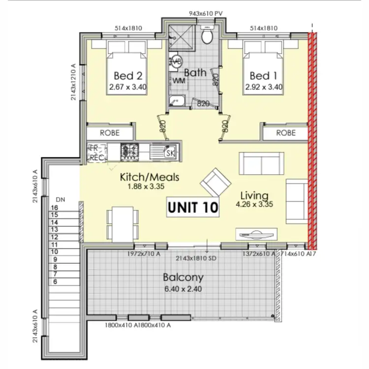 Floorplan of Homely apartment listing, 10/21 Wroxton Street, Midland WA 6056