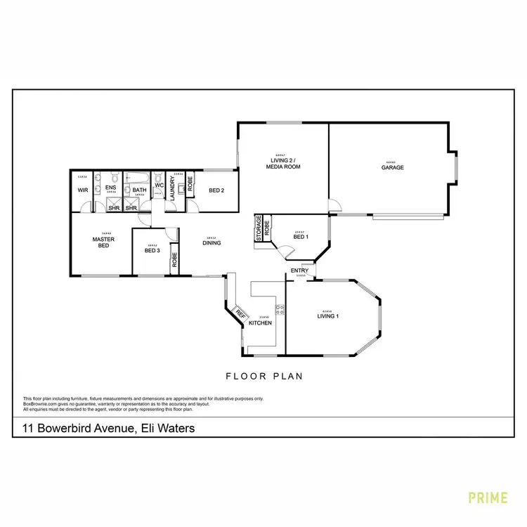 Floorplan of Homely house listing, 11 Bowerbird Avenue, Eli Waters QLD 4655
