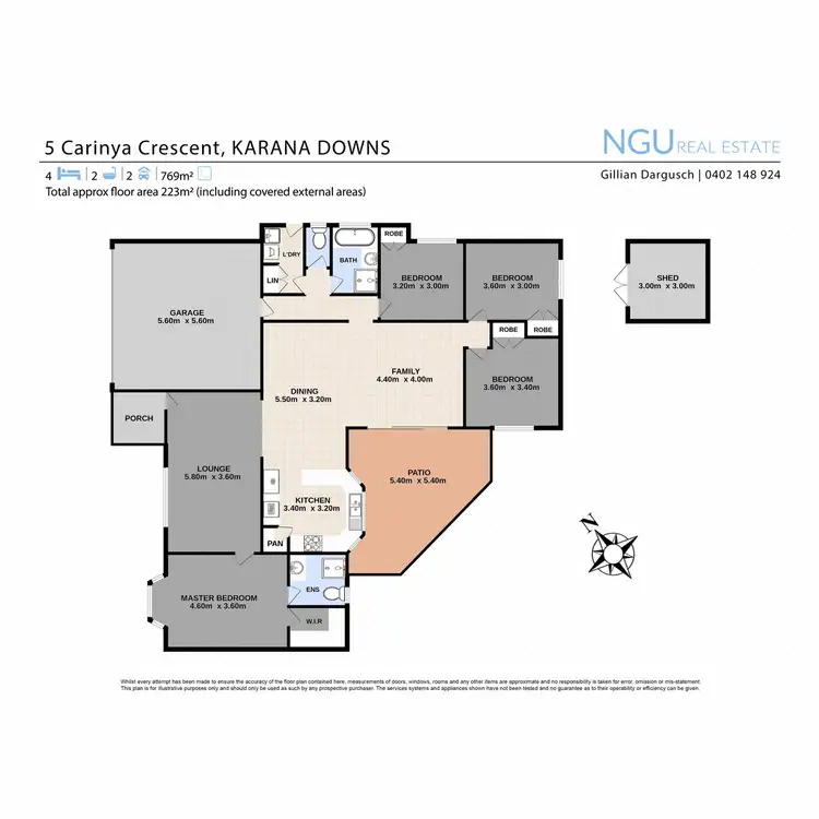 Floorplan of Homely house listing, 5 Carinya Crescent, Karana Downs QLD 4306