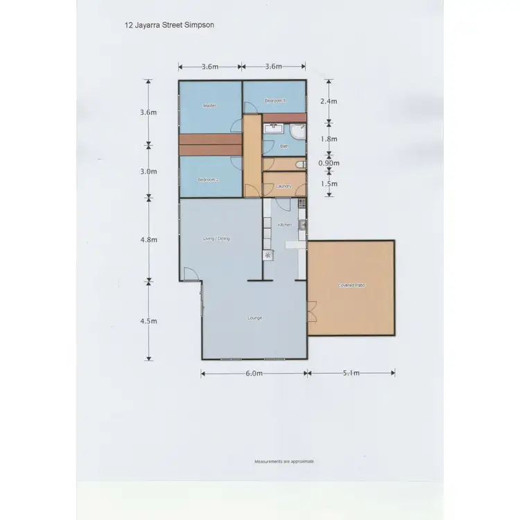 Floorplan of Homely house listing, 12 Jayarra Street, Simpson VIC 3266
