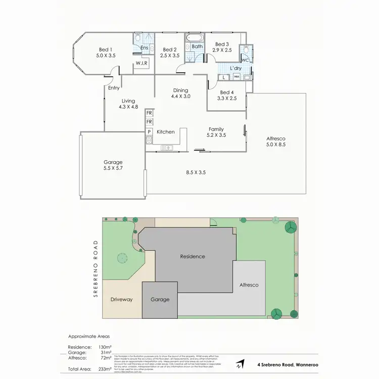 Floorplan of Homely house listing, 4 Srebreno Road, Wanneroo WA 6065