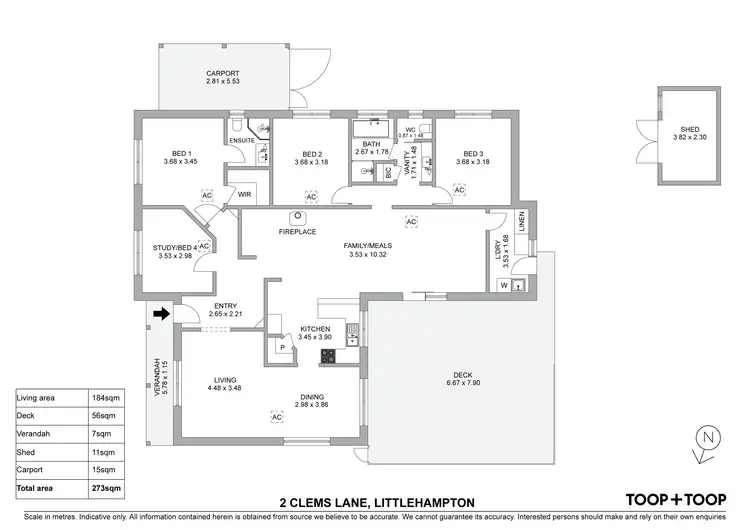 Floorplan of Homely house listing, 2 Clems Lane, Littlehampton SA 5250