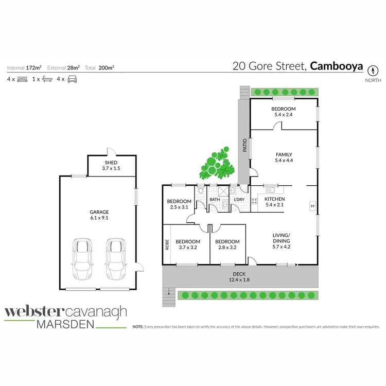 Floorplan of Homely house listing, 20 Gore Street, Cambooya QLD 4358