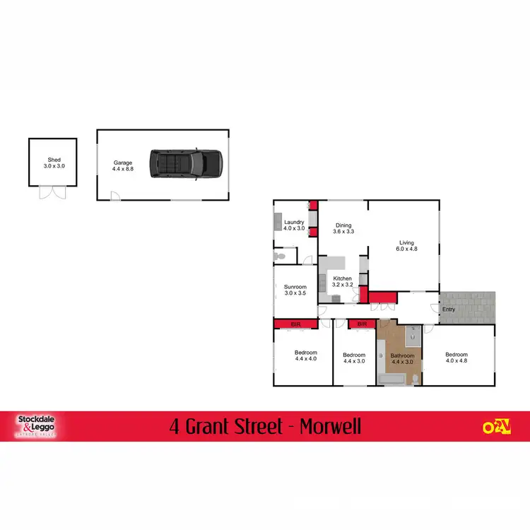 Floorplan of Homely house listing, 4 Grant Street, Morwell VIC 3840