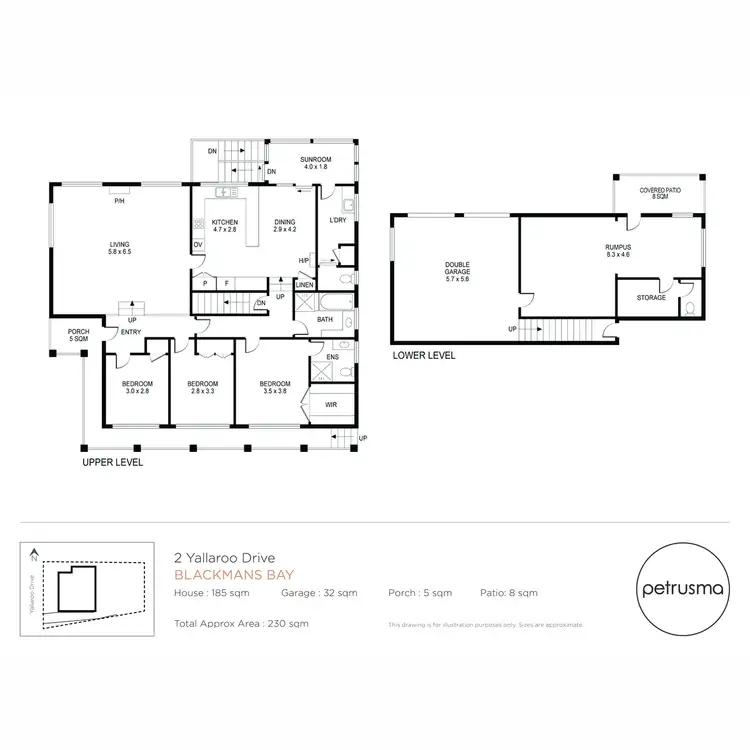Floorplan of Homely house listing, 2 Yallaroo Drive, Blackmans Bay TAS 7052