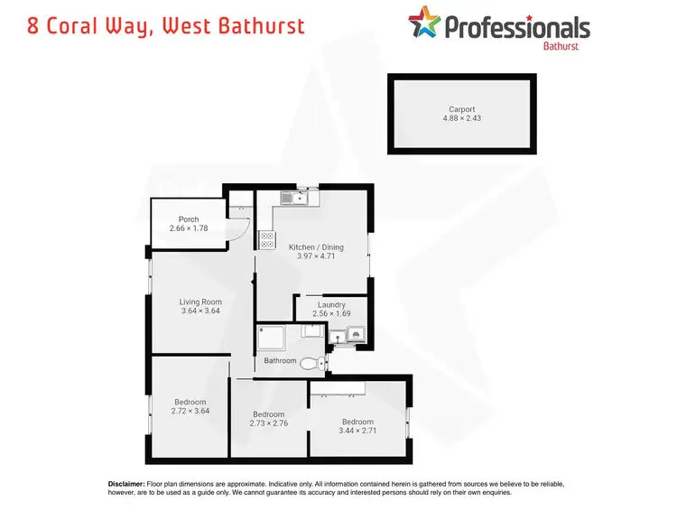 Floorplan of Homely house listing, 8 Coral Way, West Bathurst NSW 2795