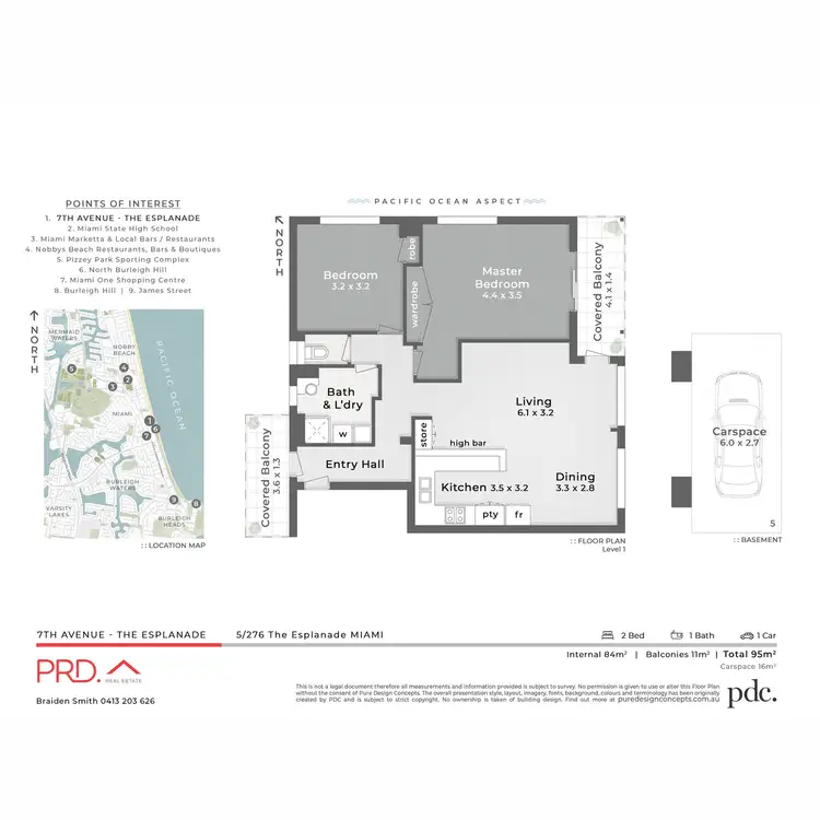 Floorplan of Homely apartment listing, 5/276 The Esplanade, Miami QLD 4220