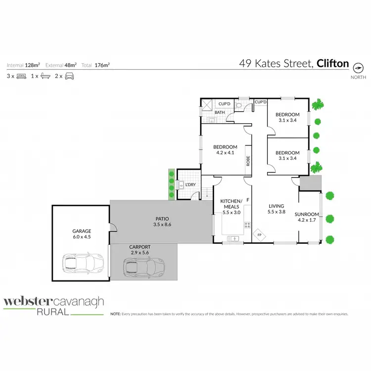 Floorplan of Homely house listing, 49 Kates Street, Clifton QLD 4361