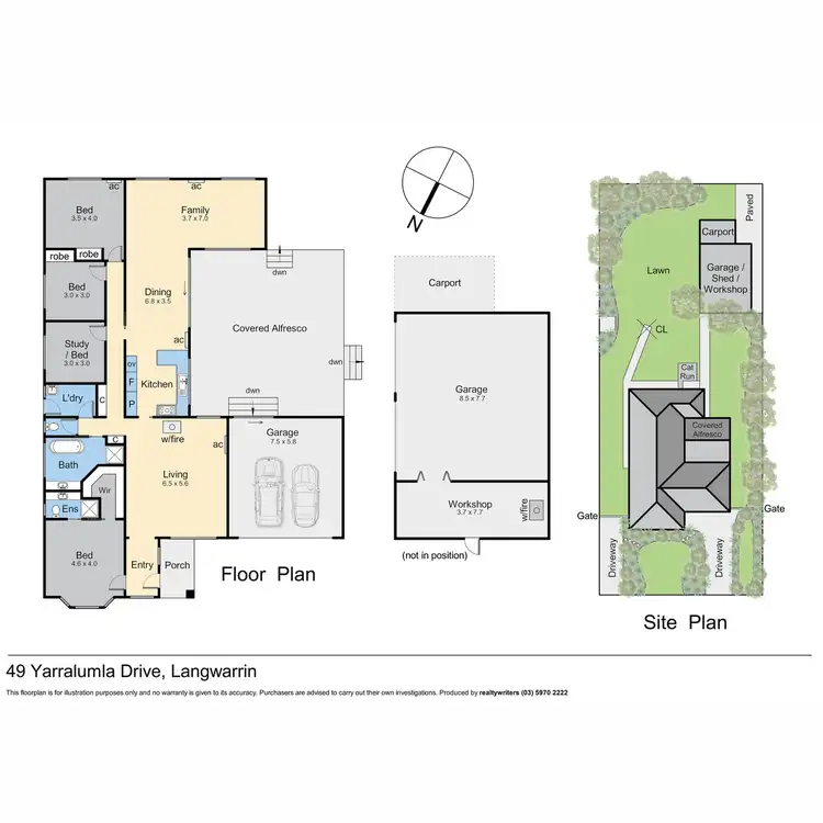 Floorplan of Homely house listing, 49 Yarralumla Drive, Langwarrin VIC 3910