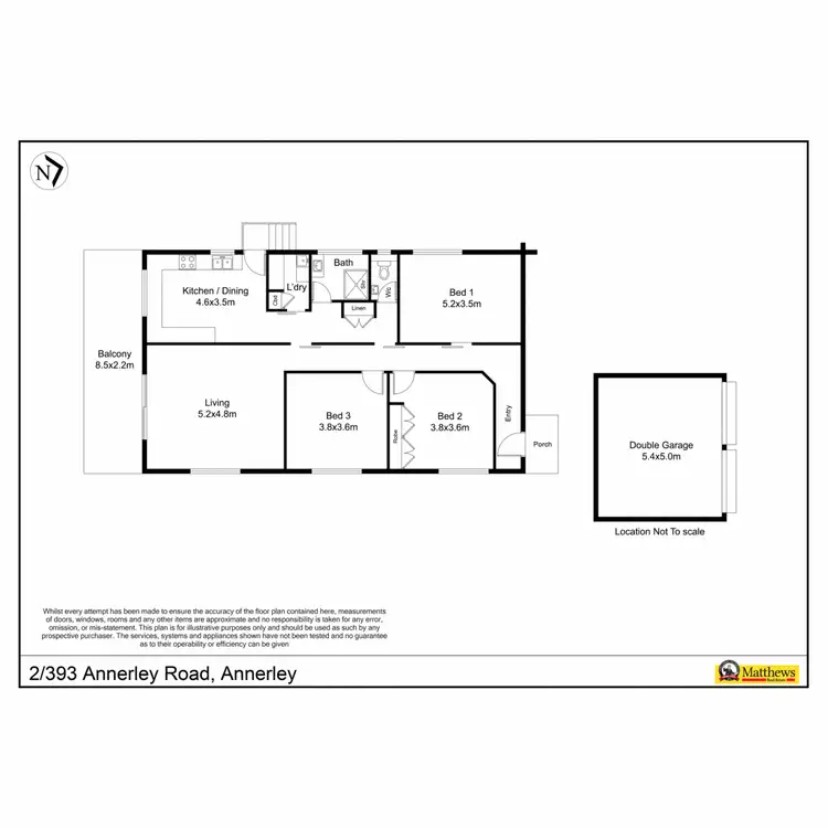 Floorplan of Homely unit listing, 2/393 Annerley Road, Annerley QLD 4103
