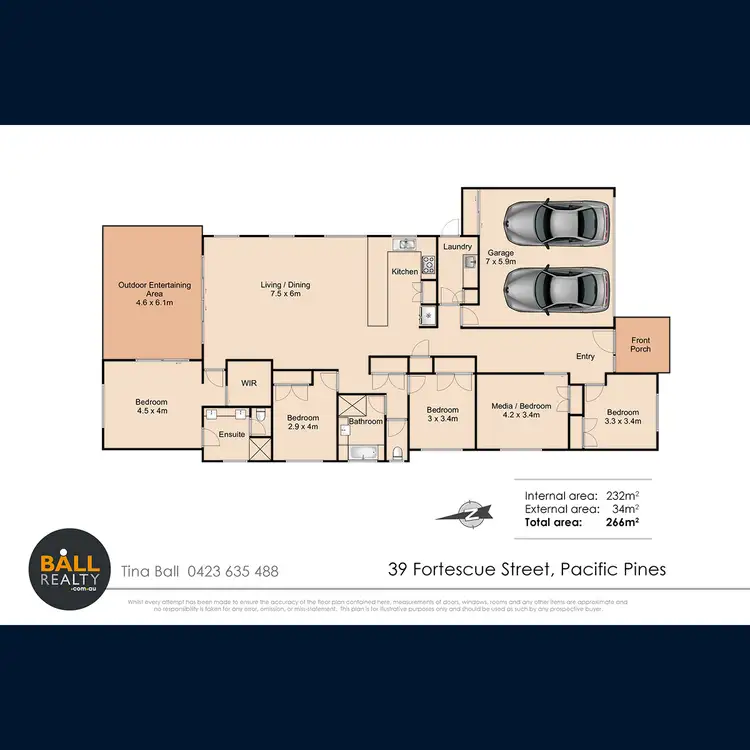 Floorplan of Homely house listing, 39 Fortescue Street, Pacific Pines QLD 4211