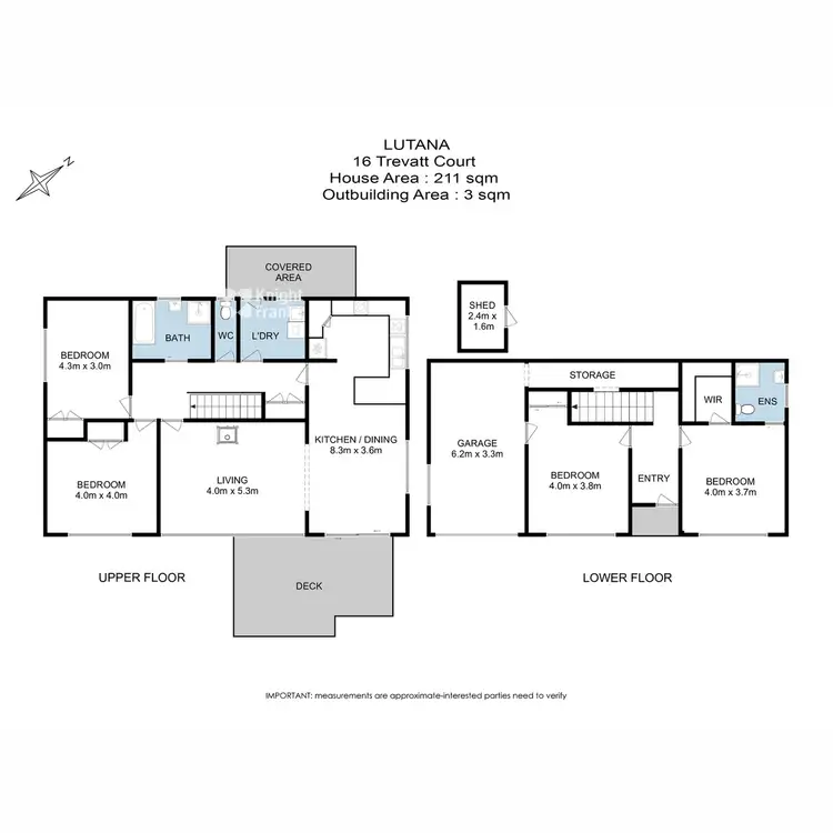Floorplan of Homely house listing, 16 Trevatt Court, Lutana TAS 7009