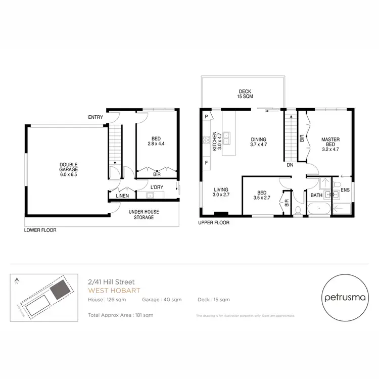 Floorplan of Homely house listing, 2/41 Hill Street, West Hobart TAS 7000