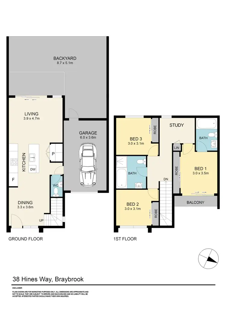 Floorplan of Homely house listing, 38 Hines Way, Braybrook VIC 3019