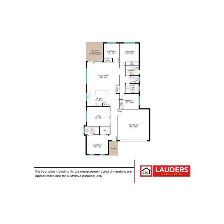 Floorplan of Homely house listing, 60 Albatross Way, Old Bar NSW 2430
