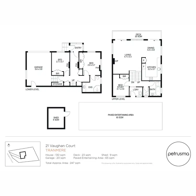 Floorplan of Homely house listing, 21 Vaughan Court, Tranmere TAS 7018