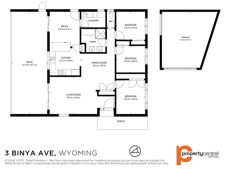Floorplan of Homely house listing, 3 Binya Avenue, Wyoming NSW 2250