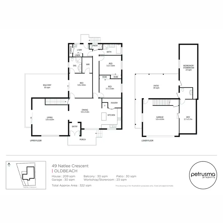 Floorplan of Homely house listing, 49 Natlee Crescent, Old Beach TAS 7017